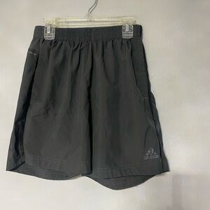 Dark grey adidas athletic shorts